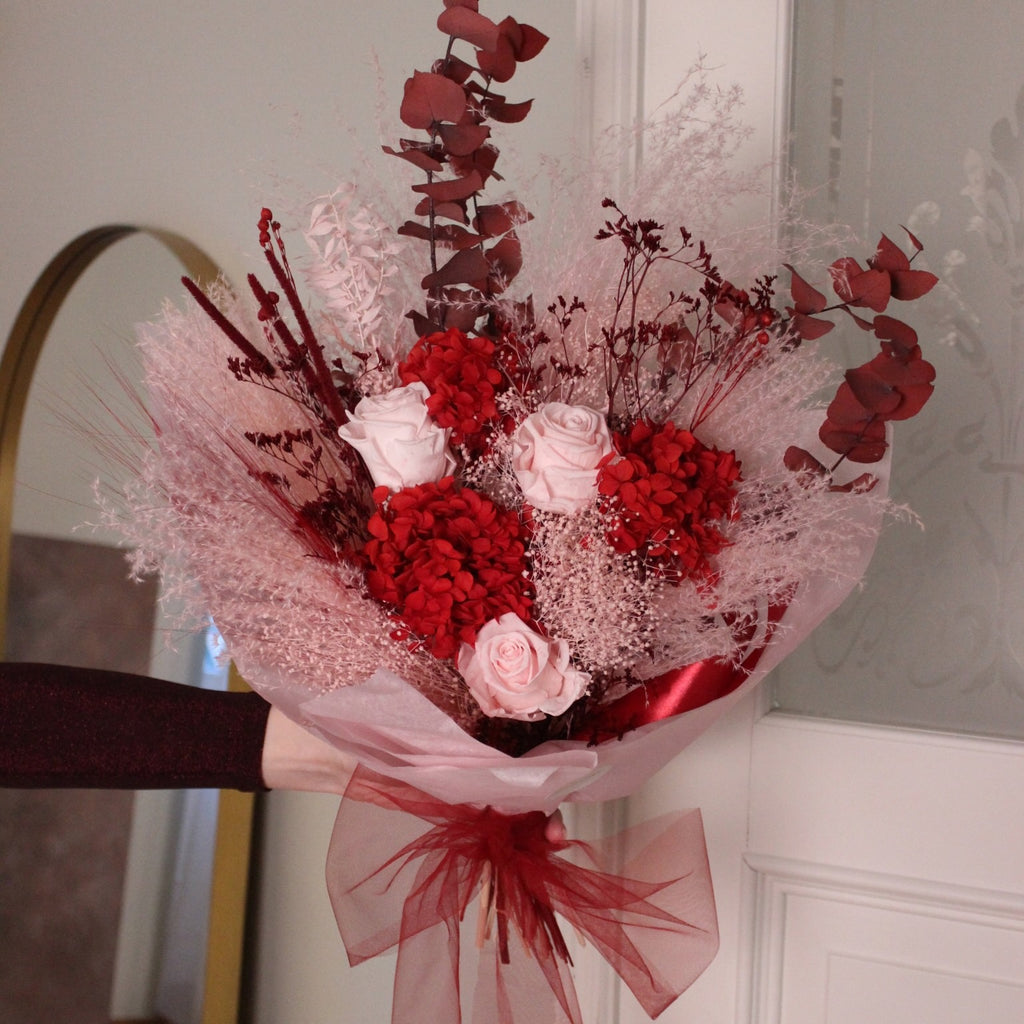Rouge Velours – Stabilizēto Ziedu Pušķis