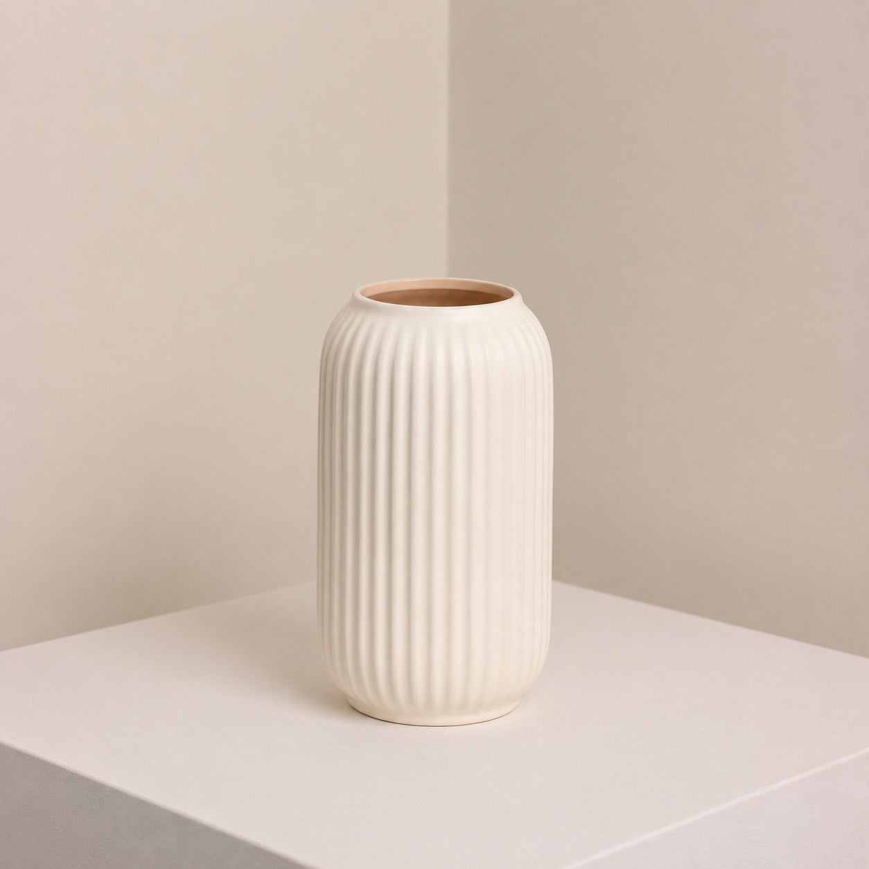 Cream Ceramic Vase